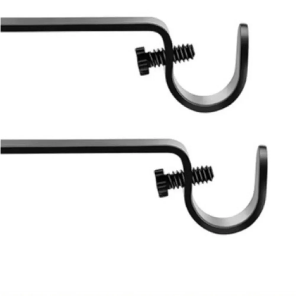 Alskarhem Black Curtain Rod for Windows 30-116 Inch 5/8” wide With Brackets NWT